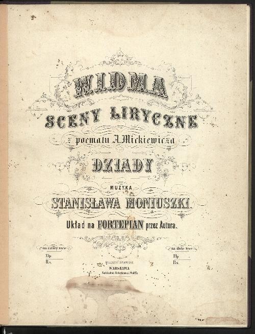 Widma Moniuszki - cover