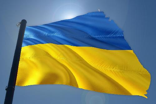 The Ukrainian flag